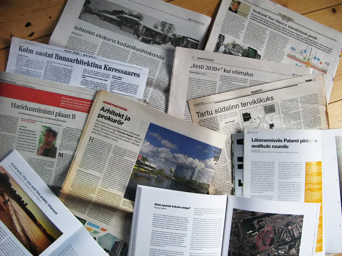 Valik Toomas Paaveri erinevaid artikleid kuni 2012