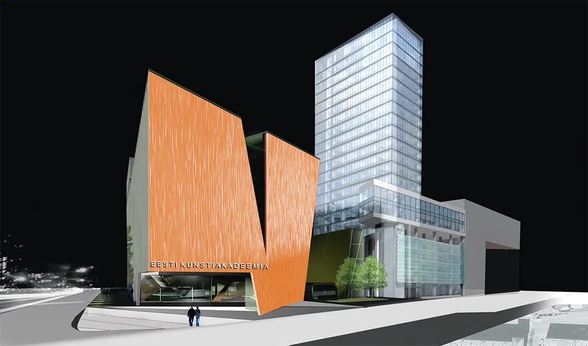 Eesti Kunstiakadeemia uue hoone võistlustöö (Tartu mnt 1)