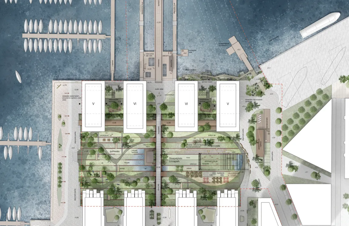 Võistluse tulemusel leitud parim välisruum (võistlustöö Noobel, autorid: Samppa Lappalainen, Juha Mäki-Jyllilä, Gregor Turnsek, Asmo Jaaksi, Teemu Kurkela, Samuli Miettinen, Helka Saarinen, Salla Oikkonen, Jenni Salomaa, Svenja Linder, Marko Pulli, Tuomo Toivola, Jarno Vesa, Erik Ristoja, Veera Tolvanen, Pia Kuusiniemi, Milla Hakari, Felix Bourgeaux ning Ilkka Mikkola).