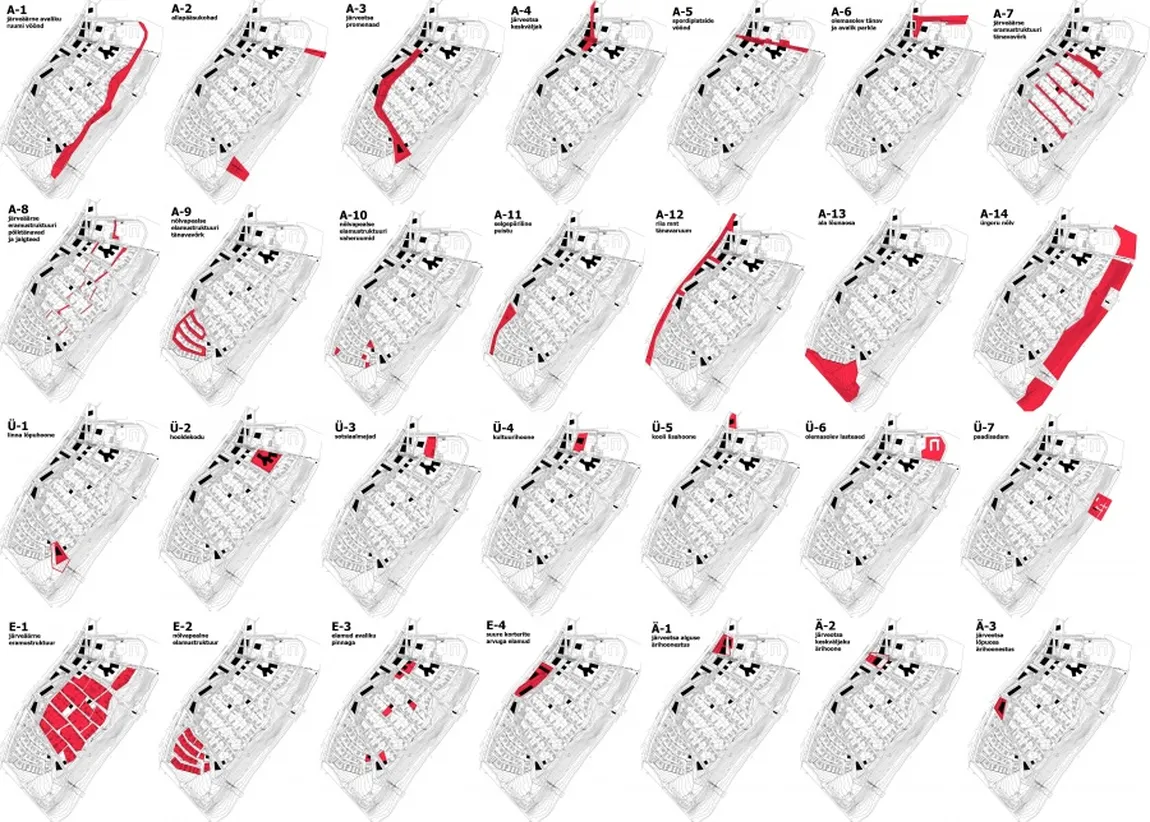 Üldplaneeringus loodud struktuur, mida väljendab ala jaotumine erinevateks arendusüksusteks.